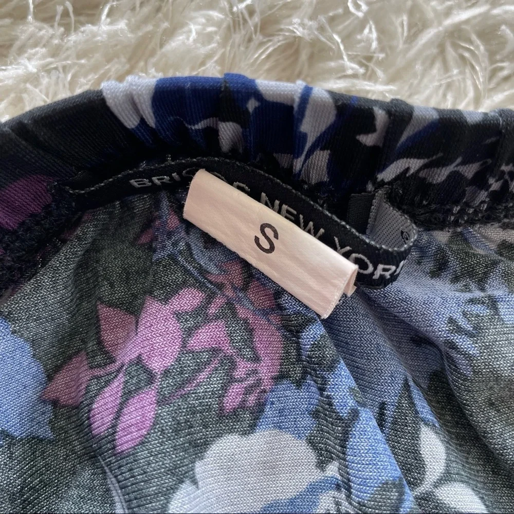 Briggs New York Plum Navy Gray Trumpet Skirt Size S